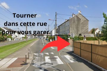 photo indiquant la rue où stationner